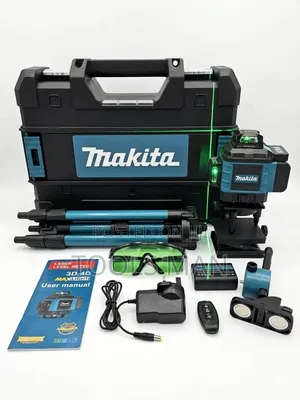 Makita 16 Line 4d Green Laser Level Meter With Tripod Case.