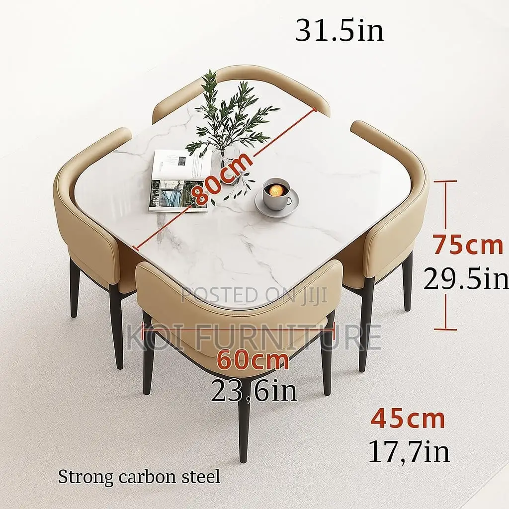 Dining Set; Four Seaters Square Dining Set