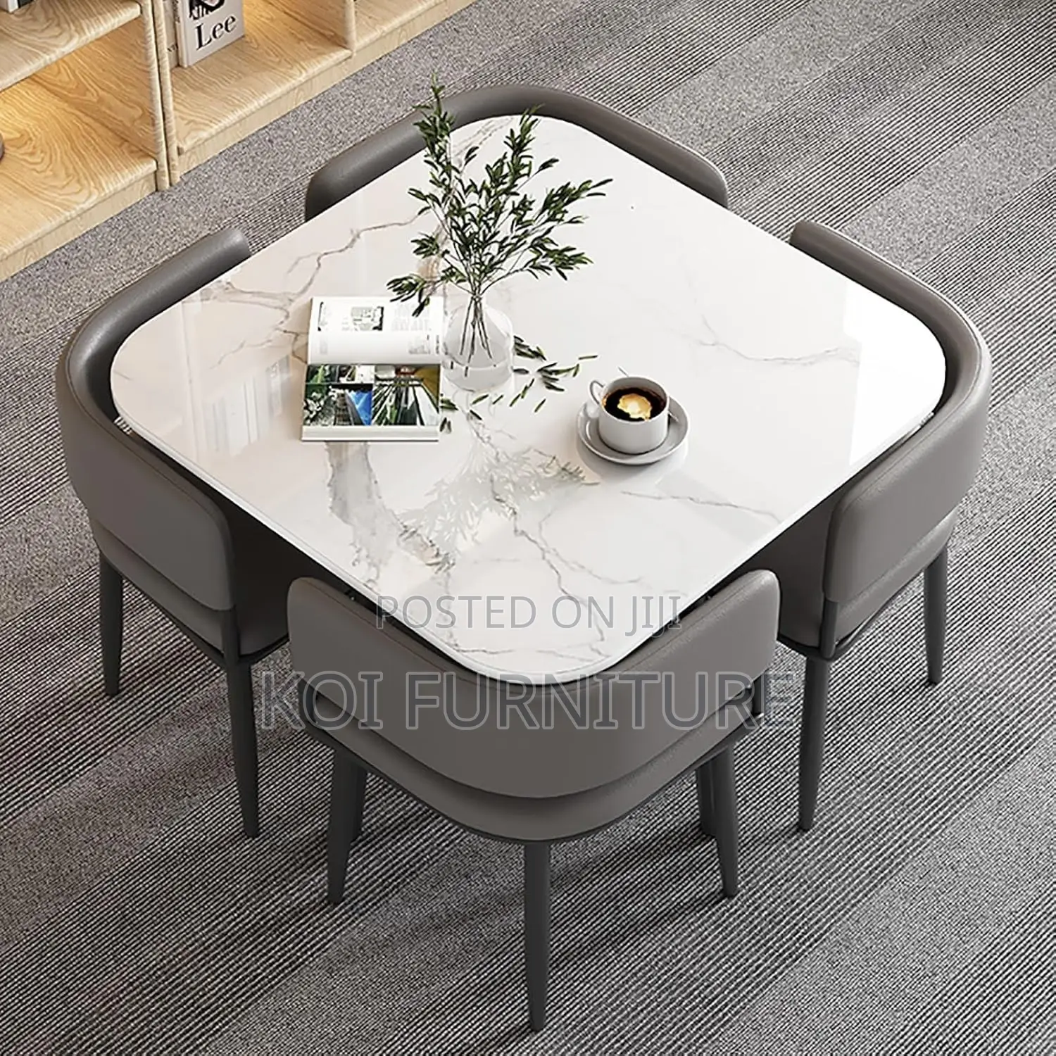 Dining Set; Four Seaters Square Dining Set
