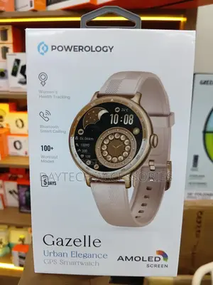 This Is a Powerology Gazelle Urban Elegance GPS Smartwatch - Rse Gold