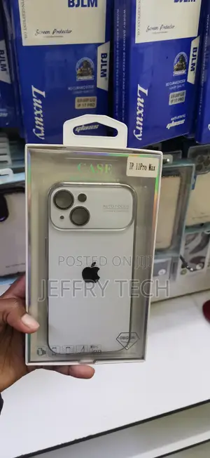 iPhone 11 Pro Max Clear Back Case With a Silver Electroplated Lens
