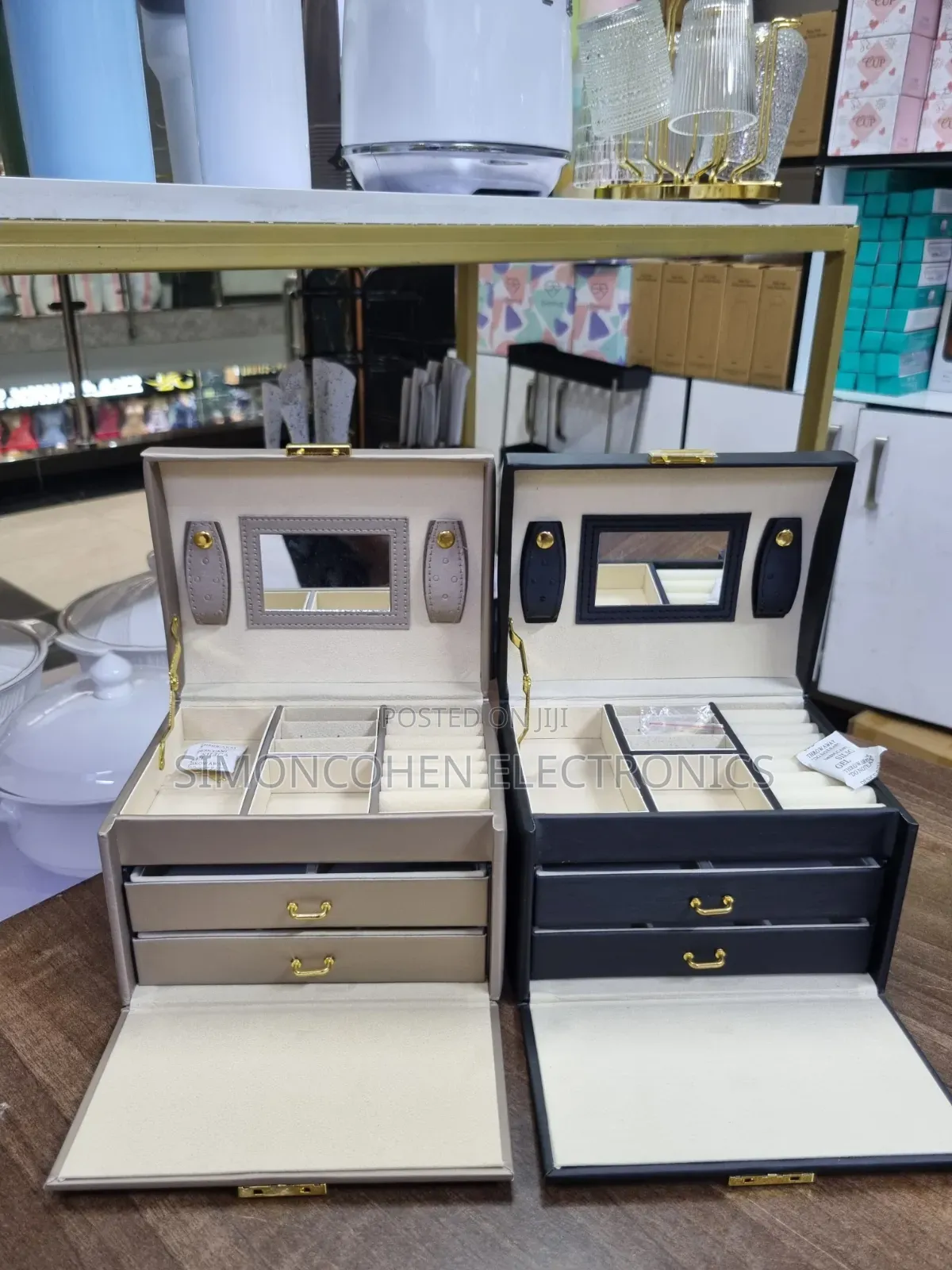 Jewelry Storage Box With Mirror