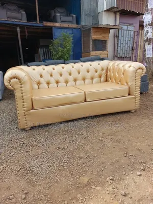 Cream Chesterfield 3-Seater Sofa