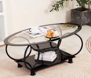 Glass Table: Economical Glass Coffee Table With Compartments