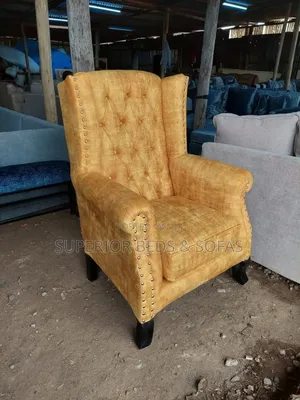Mustard Wingback Accent Chair