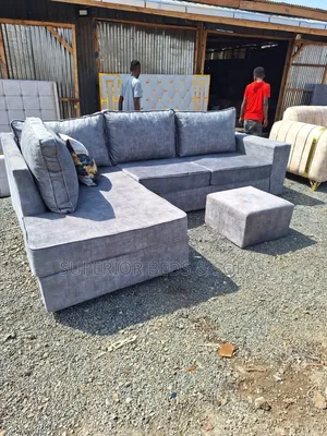 5-Seater L-Shaped Sofa With Ottoman