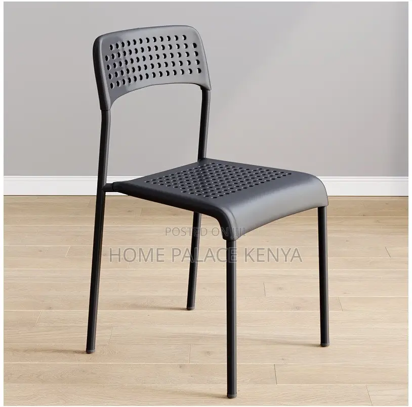 Study Chair: Stackable Plastic School Chair With Metal Frame