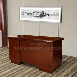 Office Desk; 1.4 Meter Mahogany Executive Home Office Secretarial Desk