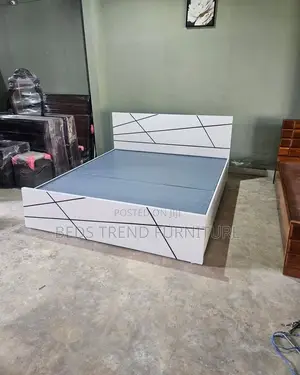 5by6 Bed With Modern Geometric Headboard