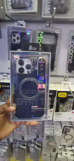 iPhone 17 Pro Max With a Magnetic Ring Stand in Navy Blue.
