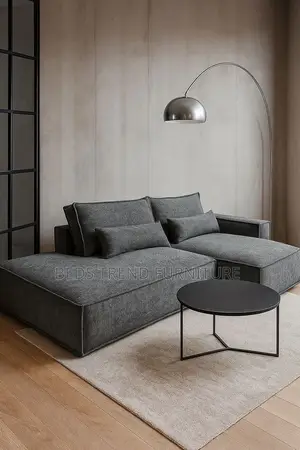 Modern Dark Gray Sectional Sofa
