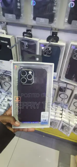 iPhone 14 Pro Max Featuring a Carbon Fiber Style Finish.