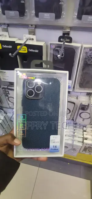 iPhone 14 Pro Max Kick-Stand Magnetic Ballistic Fiber Case