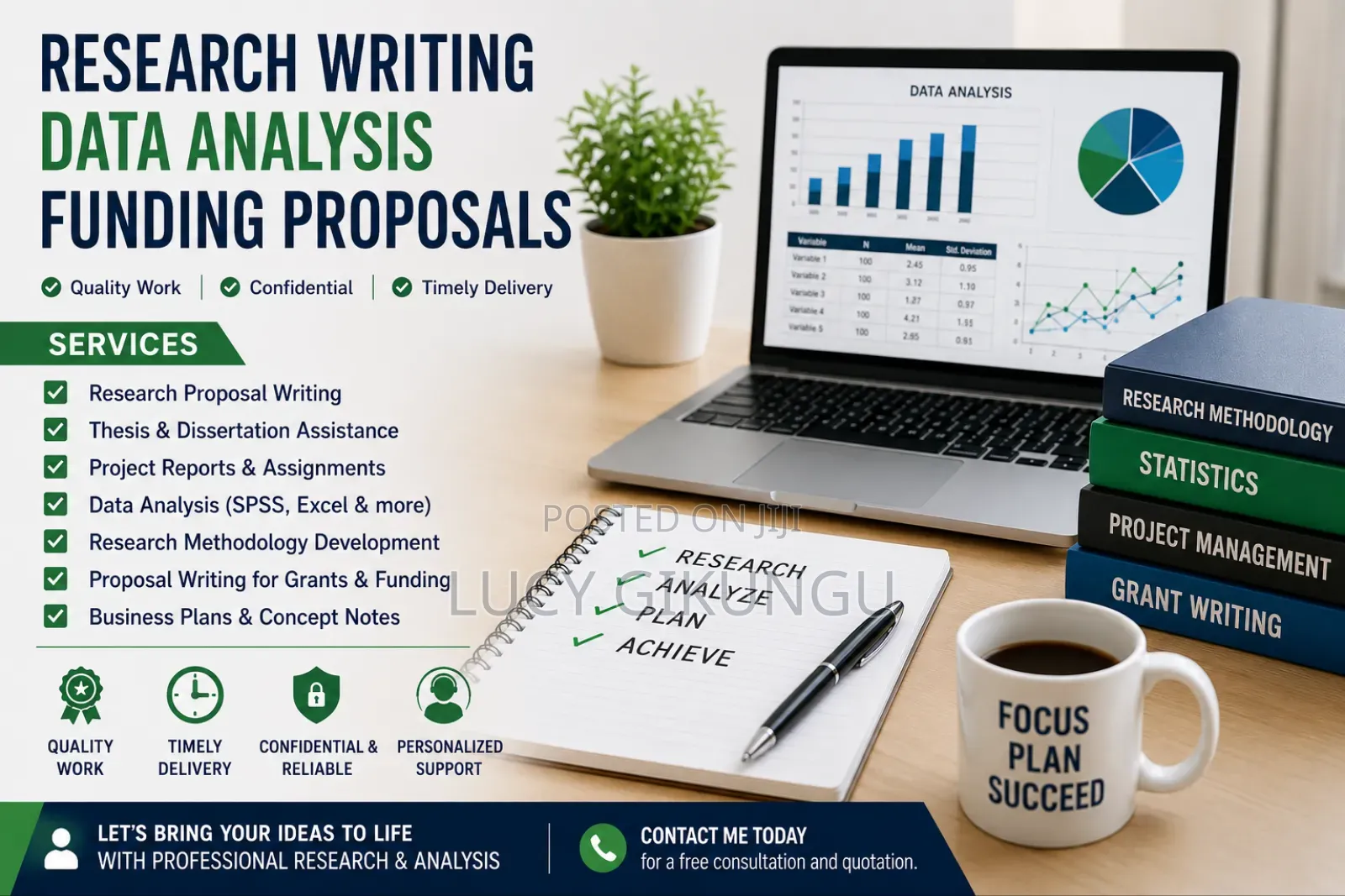 Research Writing | Data Analysis | Funding Proposals