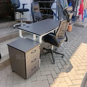 Combined Office Desk With Chair and Drawer