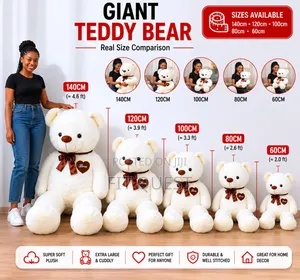 Giant Teddy Bear Plush Soft Stuffed Hugging Toy Gift Size 60cm