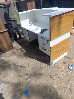 2 Side Drawers Reception Desk