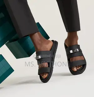 Black Hermès Jackson Sandals Size 40-45