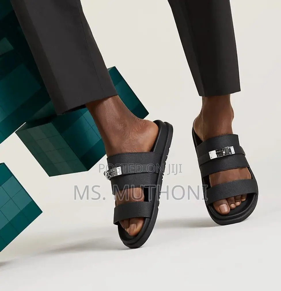 Black Hermès Jackson Sandals Size 40-45
