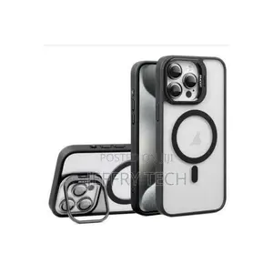 iPhone 16 Pro Max C - Magnetic Black Tpu Acrylic, Kickstand, Magsafe