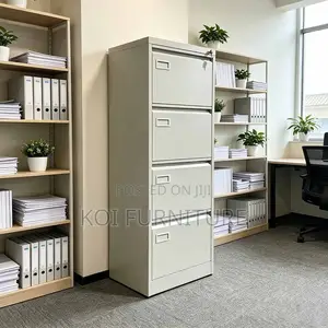 Office Cabinet; Lockable Steel With Four Lockable Drawers