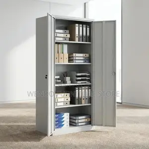 Office Cabinets; Steel Filing Cabinet With Lockable Doors and Shelves