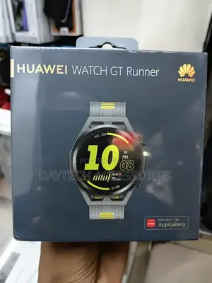 This Is a Huawei Watch Gt Runner in Gray.