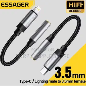 Essager Lightning to 3.5mm Audio Adapter