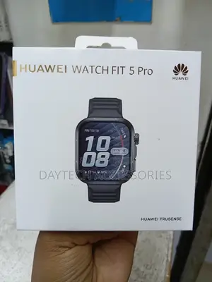 This Is a Huawei Watch Fit 5 Pro Smartwatch in a Black Finish.