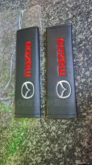 Mazda Seat Belt Cover Synthetic Leather Carbon Weave Pattern