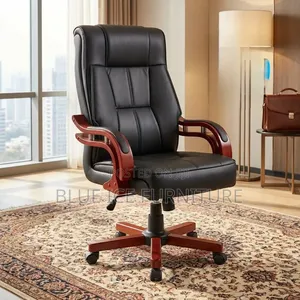 Executive Chair With Wooden Base