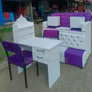 Pedicure Set 2 Seater and Manicure Set, Purple and White 