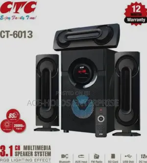 CTC Subwoofer (Ct6013) - 3.1ch Multimedia Speaker (Rgb Light Effect)