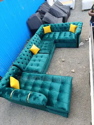 Teal Velvet Sectional Sofa
