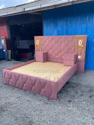 Mauve Upholstered Bed Frame