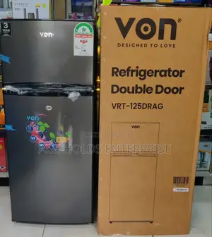 Von Double Door Fridge - 125litres Direct Cool (Vrt-125rag)