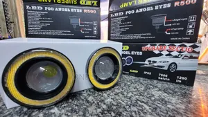 12v Cob Fog Lights With Yellow Halo Angel Eyes in 3.5"