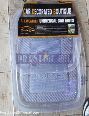 5pc Set Transparent All Weather Waterproof Carpet Nonslip Mats