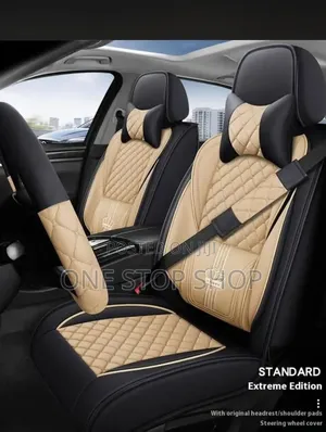 Baije Black Pu Leather Durable Waterproof Luxury Seat Cover Set