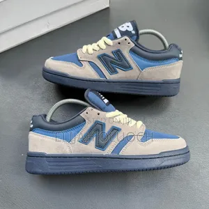 New Balance 480 Sneakers Blue and Grey Suede