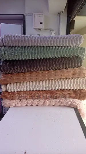 Modern Plain Striped Wooven Flannel Fleece Blanket*