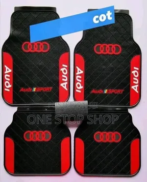 Audi Car Models Diamond Red Accents Floor Mats