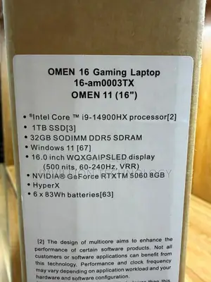 New Laptop HP Omen 16 16GB Intel Core i7 SSD 512GB