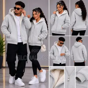 Heavyweight Sherpa Fleece Lined Zip-Up Hoodie