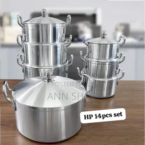 7 Pieces Aluminium Sufuria