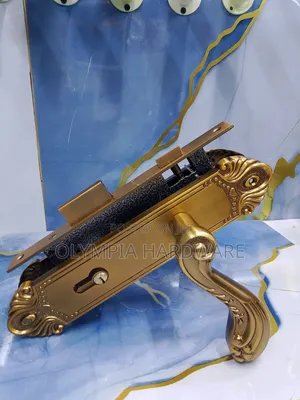 Gold Wista Door Lock Decorated