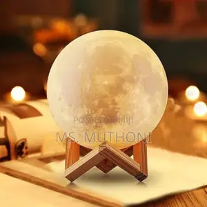 Moon Lamp Featuring Built-in Batteries and Usb Charging Capabilities