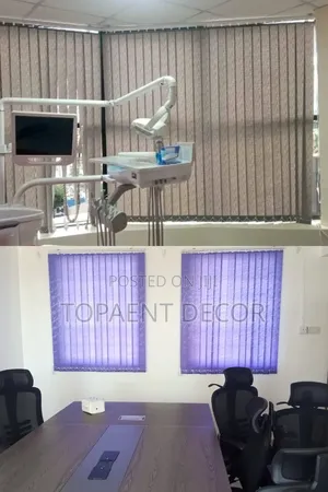 Purple and Brown Office and Home Use Window Vertical Blinds