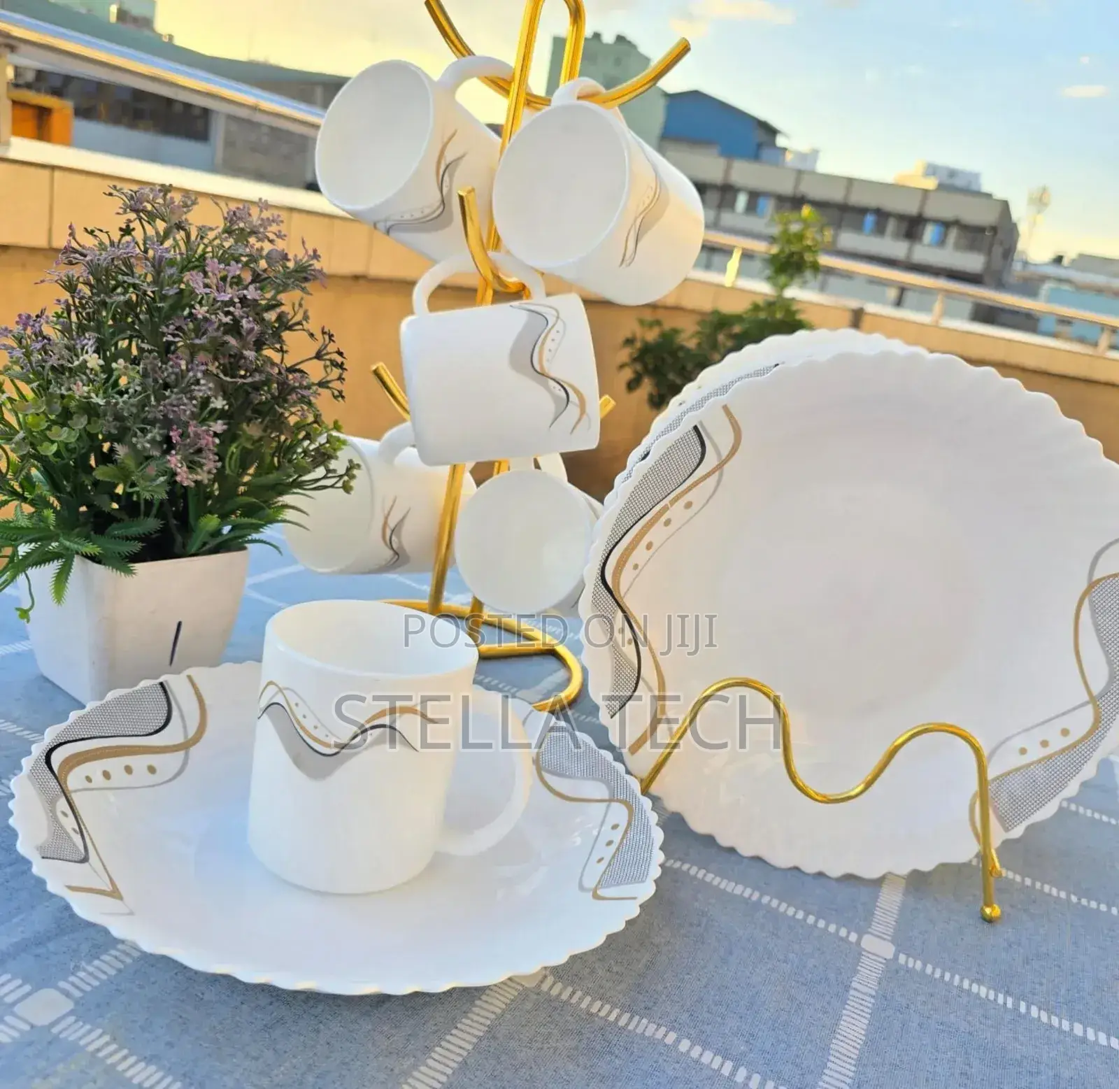 12 PCS All White Dinner Set