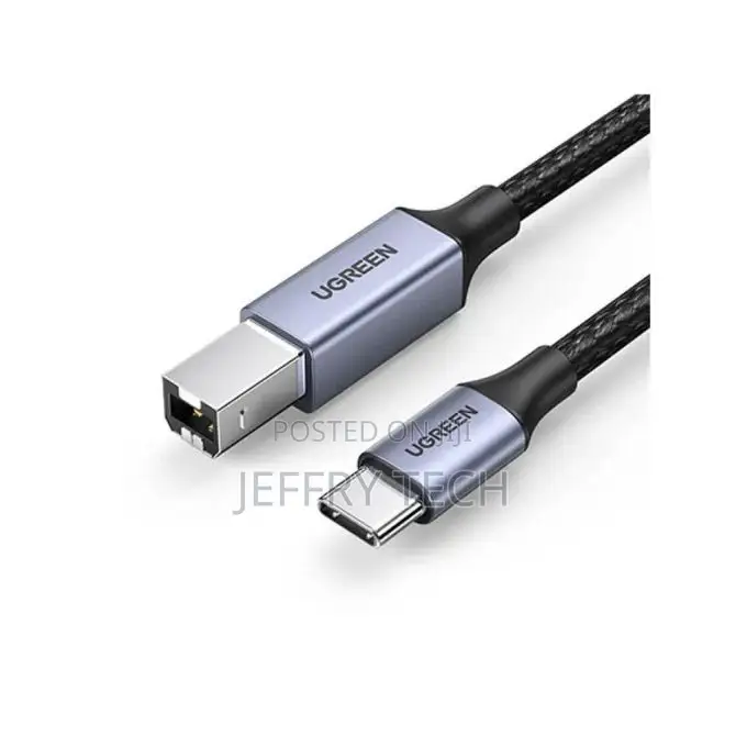 Ugreen Us370 Usb-C to Usb-B Printer Cable 1m - 480mbps Data Transfer,